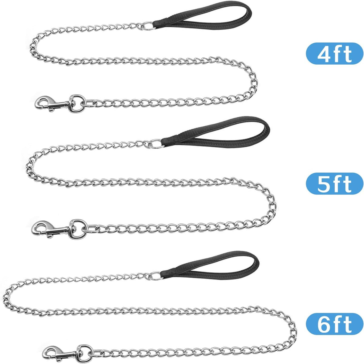 Chain Heavy Duty Metal Dog Leash - 5FTx3mm (20-100 lbs) - image 3