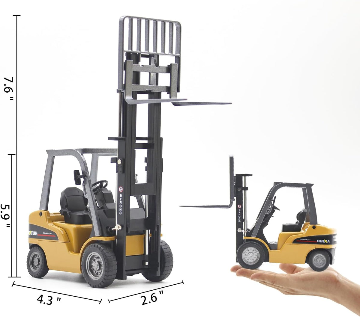 Dollox Die-cast Excavator Backhoe Front Loader Truck 1/50 Metal - Forklift - image 2