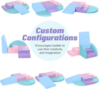 TODIBY 6-Piece Soft PU Leather Toddlers Climbing Toys - Purple Pink / Regular Size - image 3