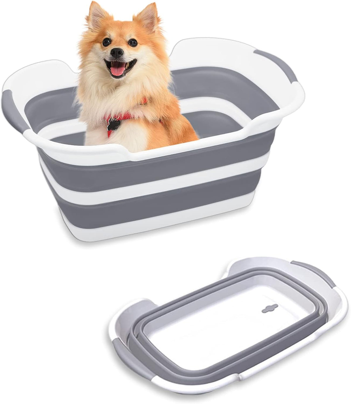 7.1 Gal/27L Multipurpose Collapsible Pet Bathtub Upgraded - Grey