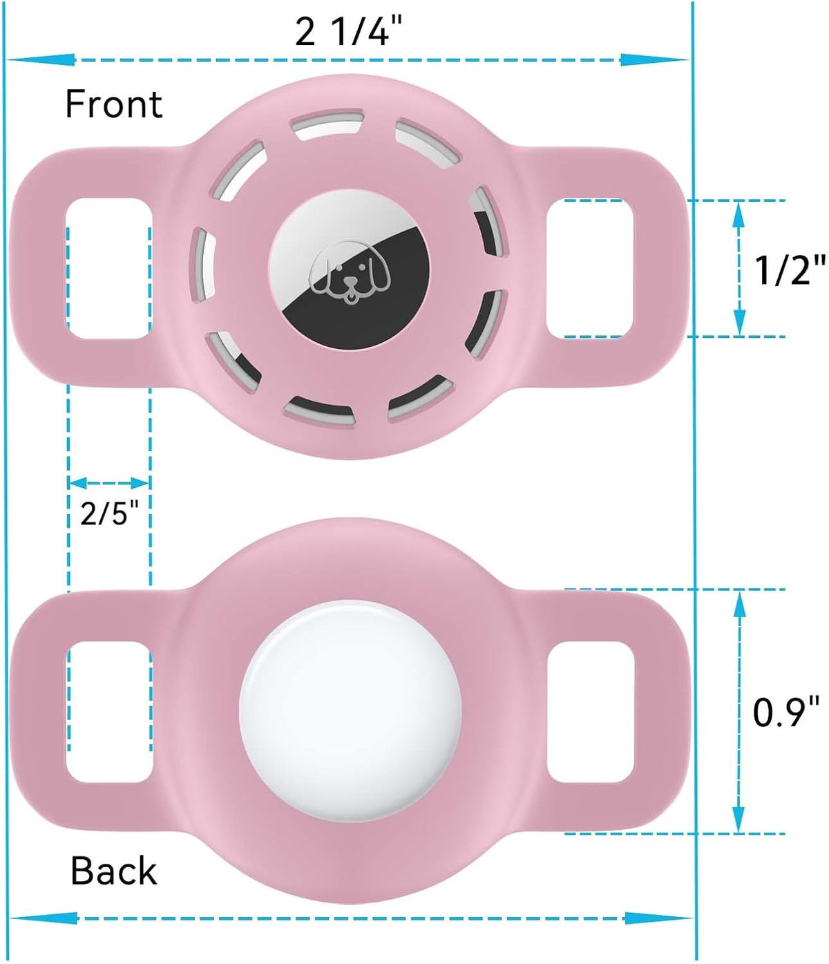 for Air tag Cat Collar Holder for Apple Air Tag - Ci-2xPink - image 3