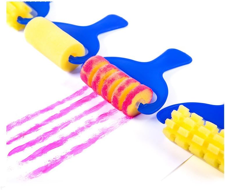 Kids Art & Craft Painting Drawing Tools Mini Flower Sponge Brush Set - image 3