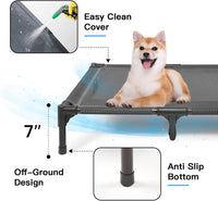 Elevated Dog Bed for Large Dogs 120lb - L (36"L x 30"W x 7"H) / Grey - image 3
