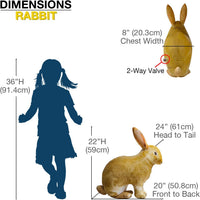 Jet Creations 37" Inflatable Standing Cow - Rabbit: Light Yellow