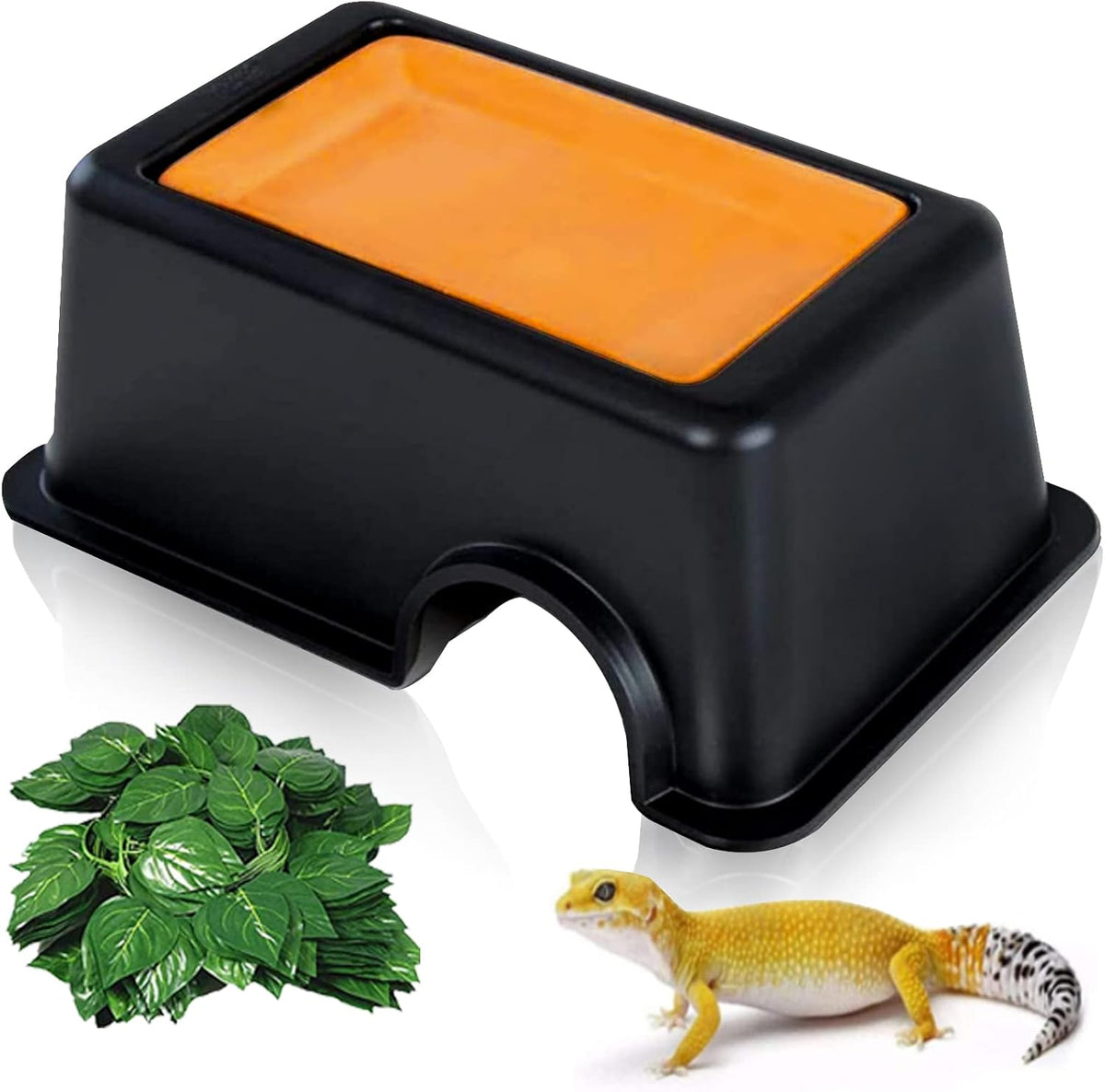 Leopard Gecko Humid Hide Reptiles Humidity Box – Essentials for Reptiles And Amphibians - Humidifying box-1Pack