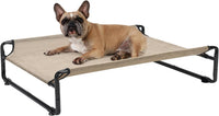 Veehoo Outdoor Elevated Dog Bed - Beige Coffee / 35.0"L x 26.0"W x 9.4"Th