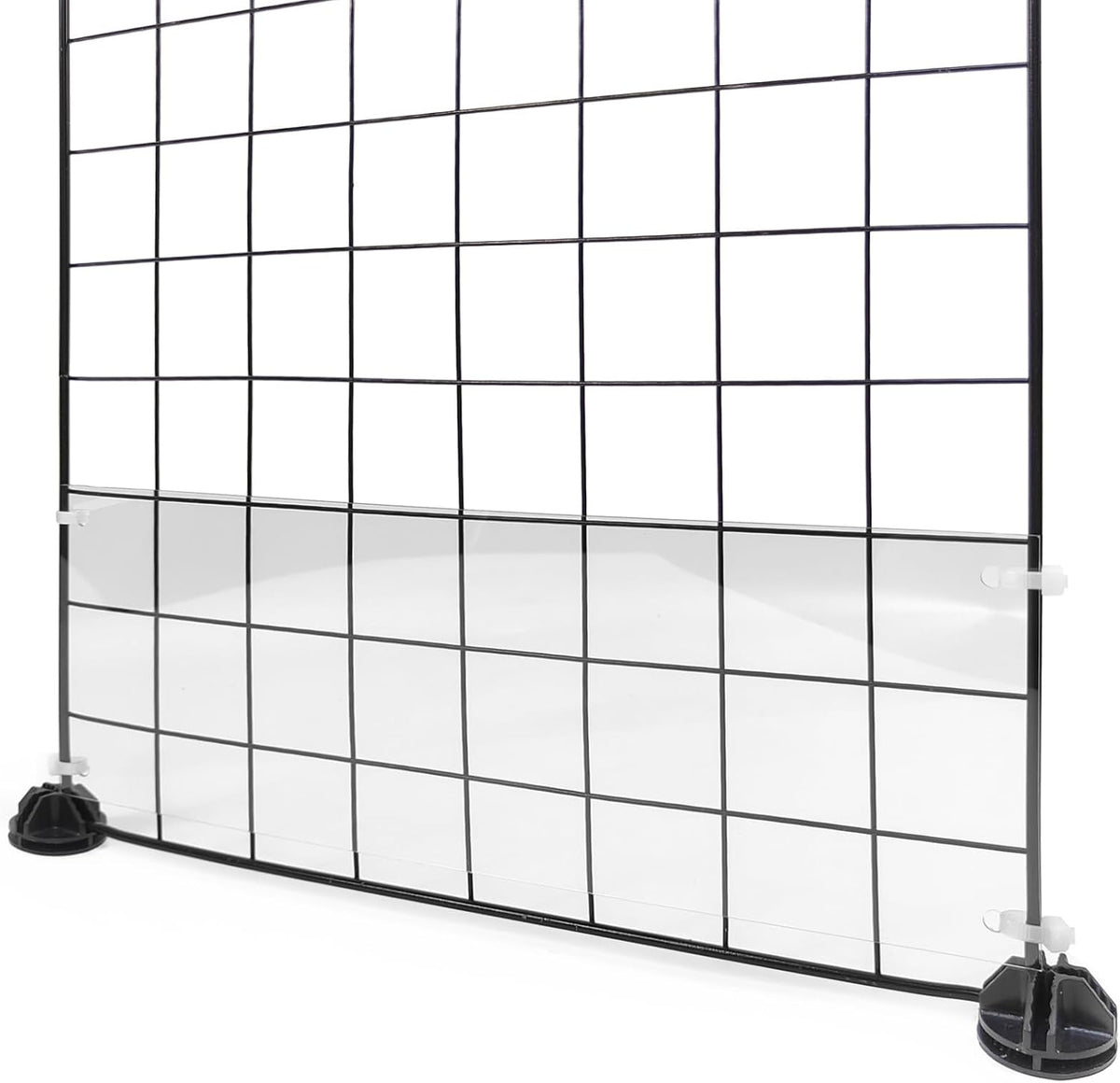 12 Pcs Cage Guard 13.8"x4.7" with Zip Ties Scatter Guard Clear – Essentials for Small Pets - 13.8" x 4.7" (12 PCS, 4 Holes) - image 3