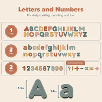 inamio Pastel Foam Magnetic Letters AND Numbers for Toddlers - 2 pouches - 124pcs - image 2