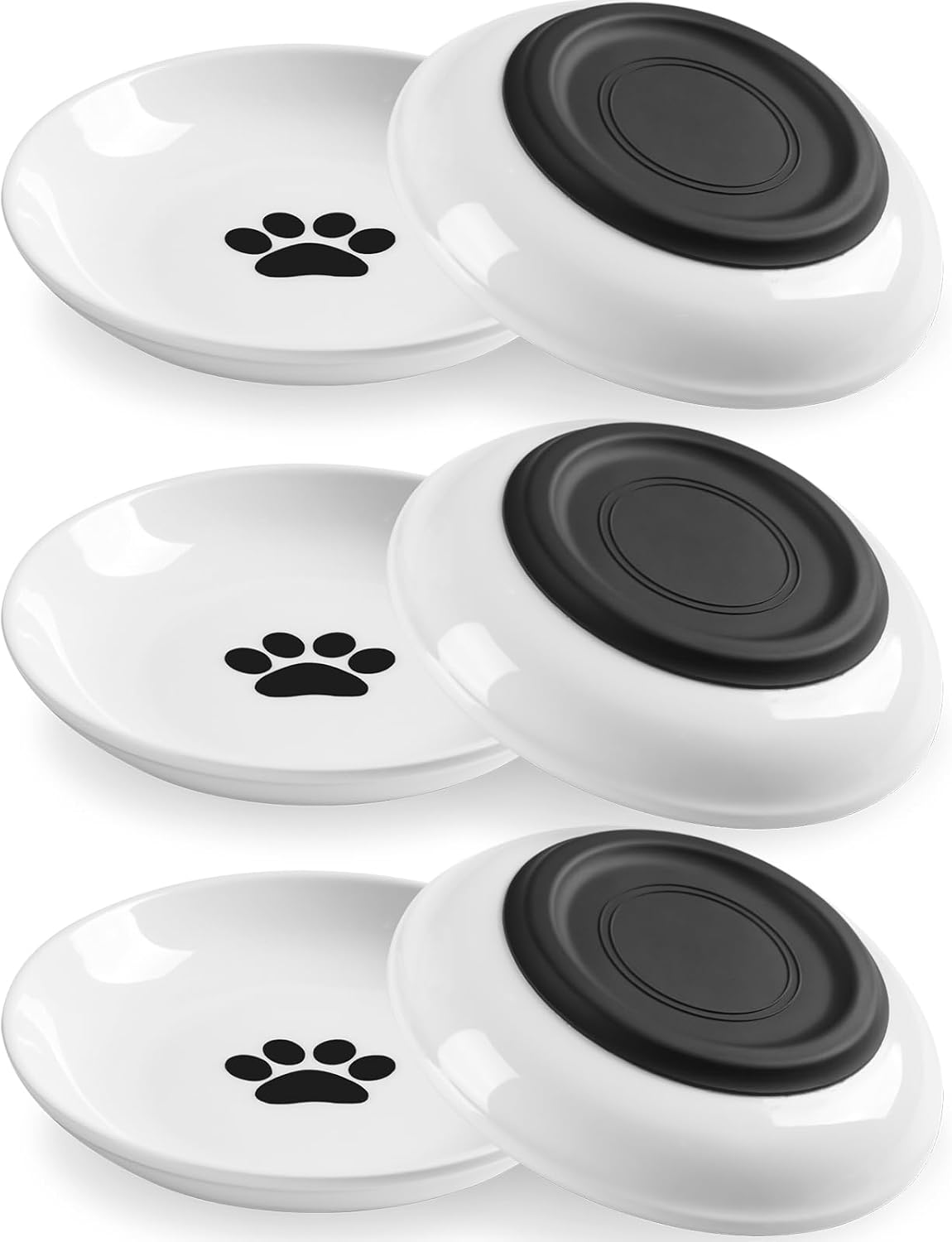 No Spill Cat Bowls, Cat Food Bowl - Shallower-6 Pack