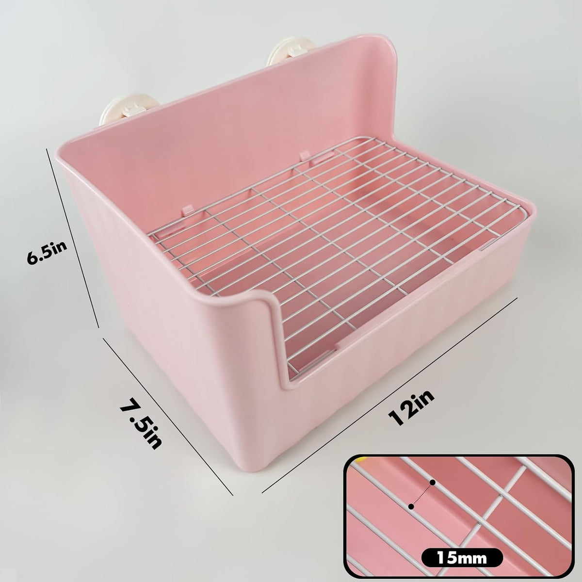 Large Rabbit Litter Box Bunny Potty Training Corner Litter Pan Comes - Pink - image 2