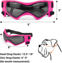Dog Goggles Small Breed, Dog Sunglasses UV Protection Puppy Eyewear for Small Pet Outdoor Riding - Medium / Pink - image 4