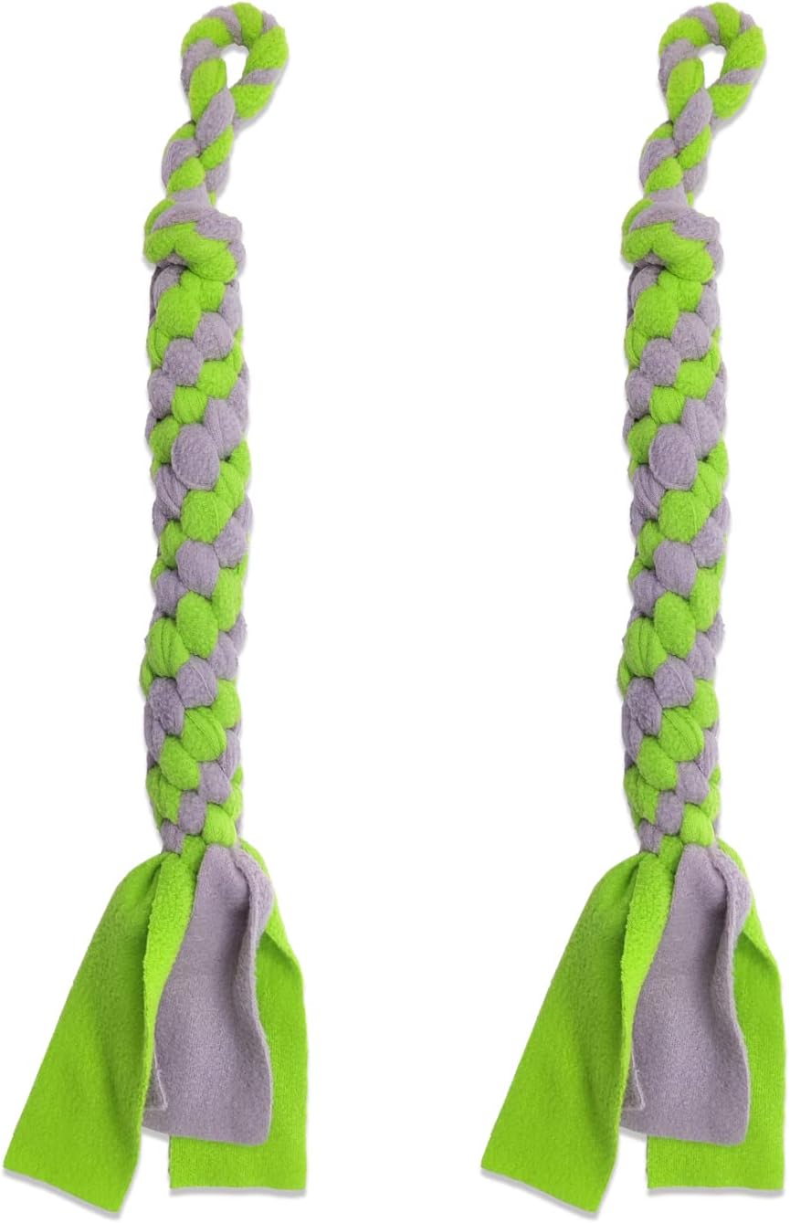 Dog Fleece Rope Teaser Toy as Replacement to Chase and Tug – Essentials for Dogs - B-2PCS