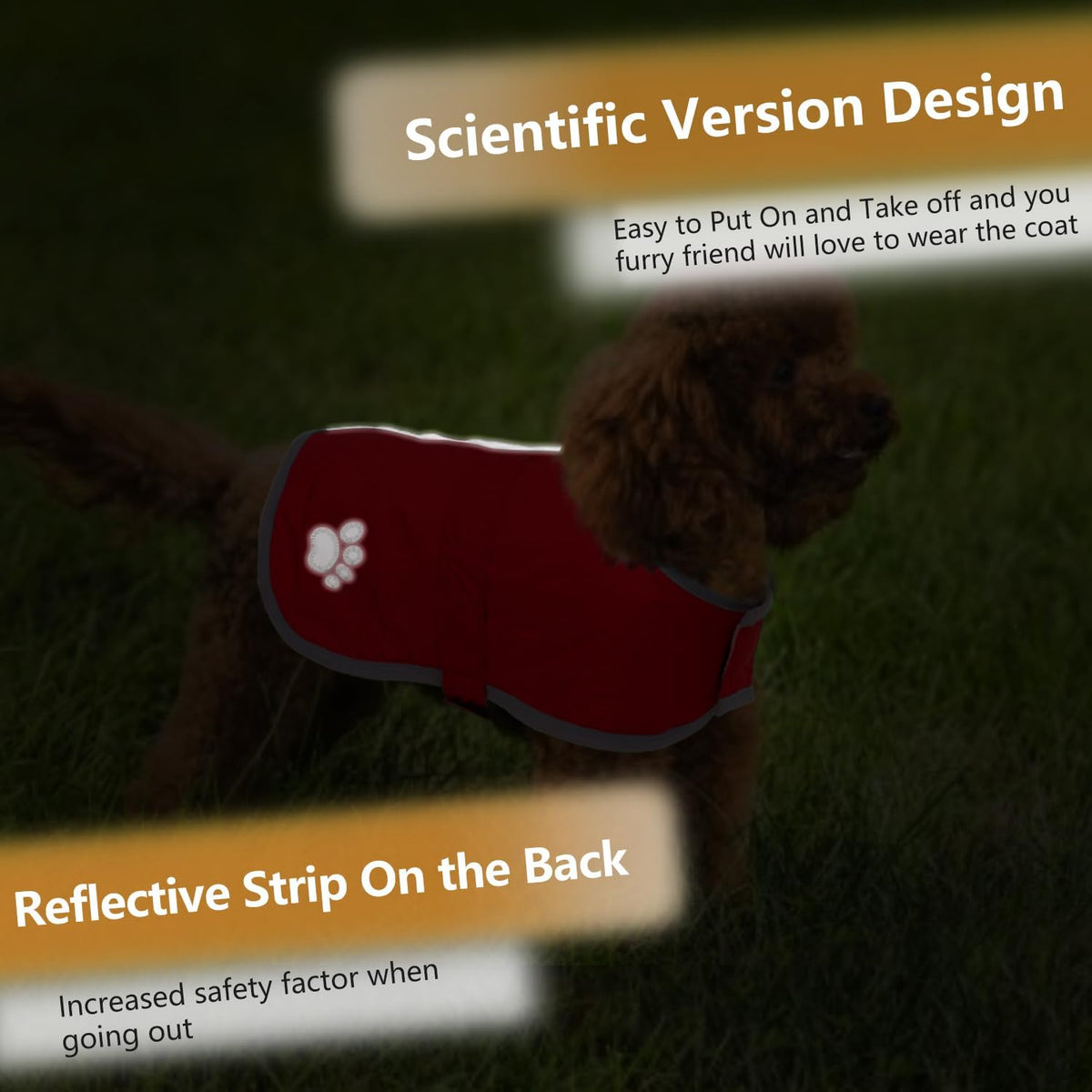 Queenmore Cold Weather Dog Coats Loft Reversible Winter Fleece Dog - Medium / Burgundy - image 2