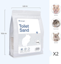 Niteangel Training Litter Potty Sand: 1.4 L x 2 Absorb Odor & No Dust – Essentials for Small Pets - 1.4 L X 2 - Blue Label - image 2