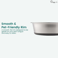 Nonslip Stainless Steel Dog Bowls, 3.8 US Cup Each - 7.6 Cup - image 4
