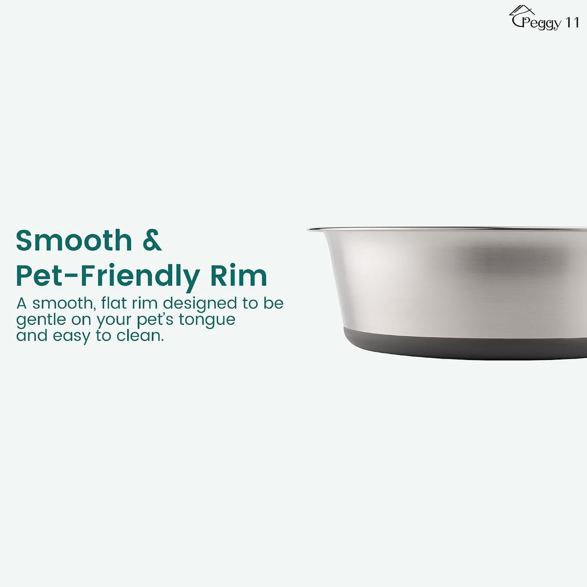 Nonslip Stainless Steel Dog Bowls, 3.8 US Cup Each - 7.6 Cup - image 4