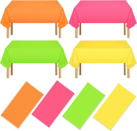 NOVWANG kids party tablecloth 4-pack in red, yellow, cloud and cow print - view 3
