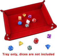 SIQUK Double Sided Dice Tray Folding Rectangle Dice Holder – Fun for Kids & Family - Burgundy - image 4