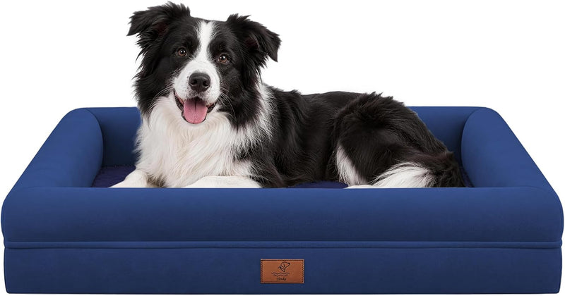 XL Orthopedic Waterproof Dog Bed for Extra Large Size Dogs – Essentials for Dogs - Navy / 36.0"L x 27.0"W x 7"Th
