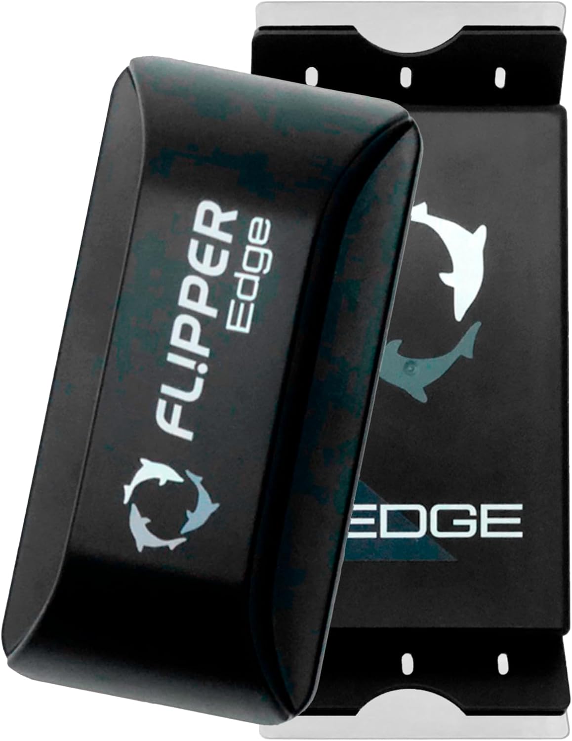 Standard. Flipper Edge Magnetic Aquarium Glass Cleaner Algae Scraper – Essentials for Fish - Standard - For Tanks 3/8 Inch - 1/2 Inch (12mm) Thickness / Black