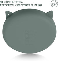 Coomazy Silicone Slow Feeder Dog Cat Bowls, Interactive Puzzle Toy for Pets Food Training, Keeps Dogs Cats Busy, Prevents Puppy Kitty Overeating (Dark Green, 1.4Cup)