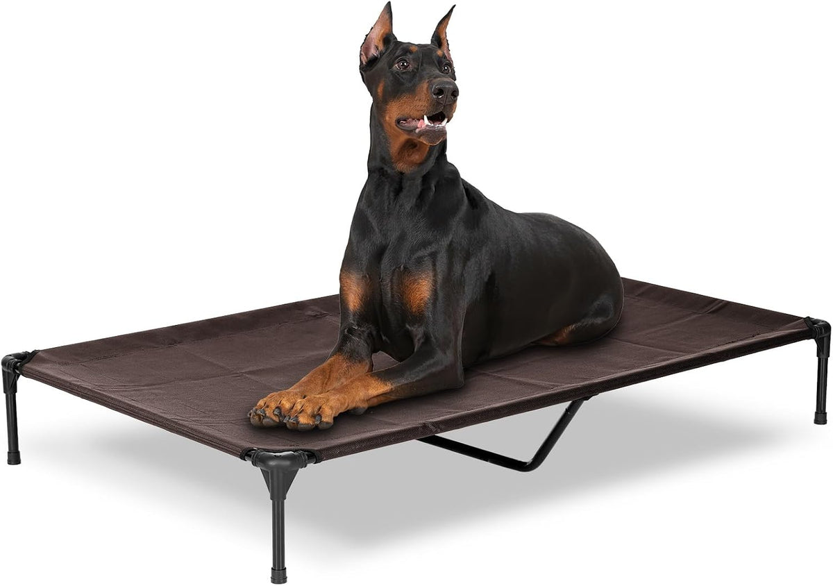 Elevated Dog Bed for Outdoor - Brown / 59"L x 36"W x 9"Th