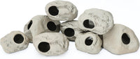 Aquarium Rock Smooth Cave Decor for Shrimp Cichlid Hiding – Essentials for Fish - Set 8
