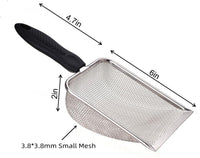 Cat Litter Scoop Stainless Steel Mesh Scooper Long Handle Deep Shovel - Hole:3.8mm/Regular Cat Litter Scoop - image 2