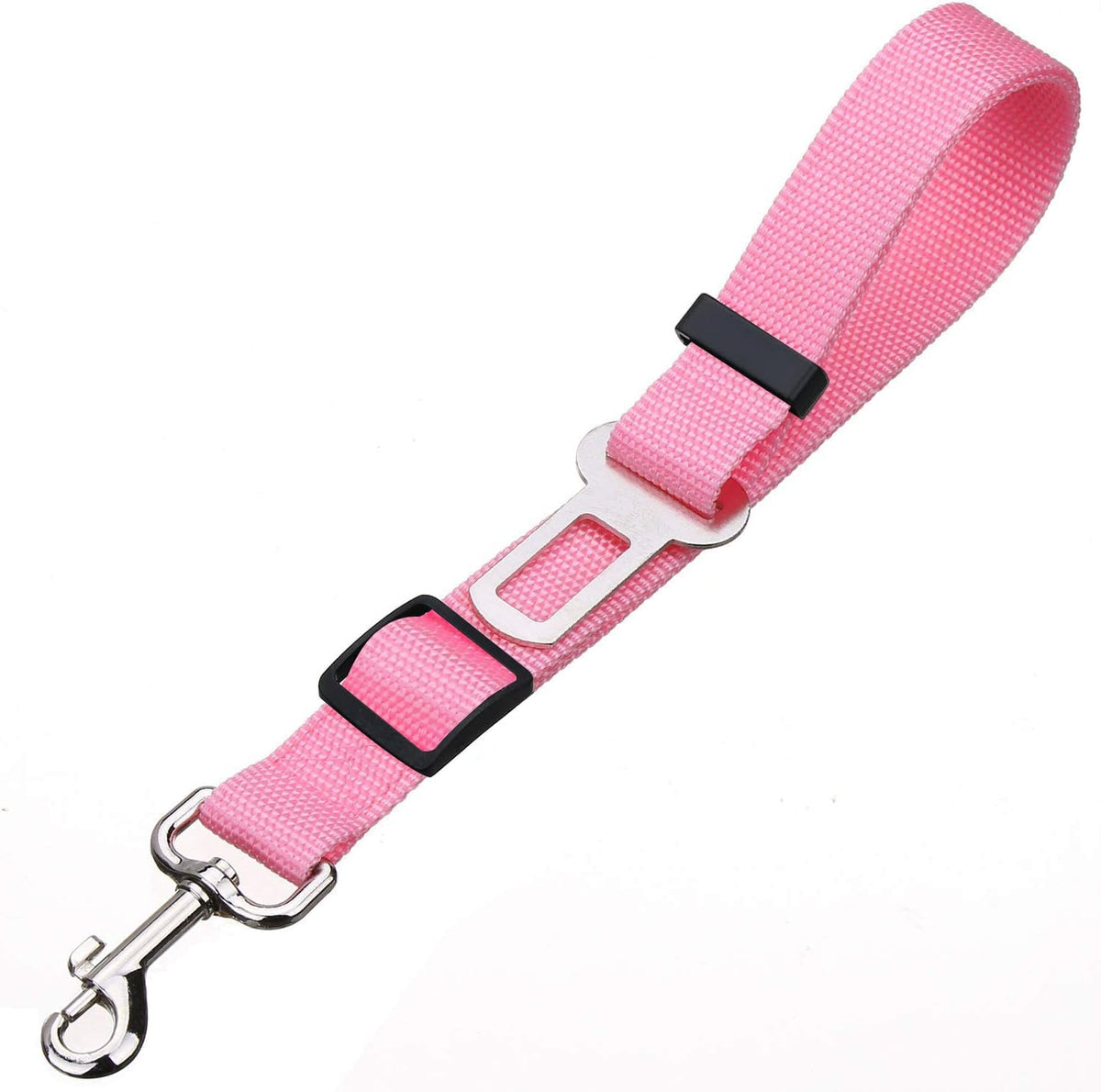 Elisel Elisel 2 Packs Adjustable Length Pet Dog Cat car seat Belt Pet - Pink - image 4