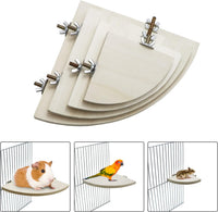 Litewoo Bird Parrot Corner Perch Flat Platform Stand for Cage - XL: 7.87*7.87inch - image 3