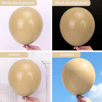 RUBFAC Balloons Black Balloon Arch for Black Birthday Decorations - Vanilla Brown - image 4