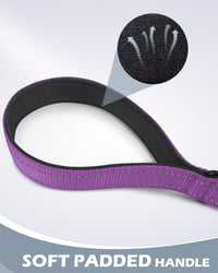 Joytale Short Dog Leash for Close Control & Training, 18" - 1 ft / Purple - image 3