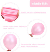 RUBFAC Gold Balloons Different Sizes Chrome Gold Balloon Arch Kit - Pearl Pink - image 3