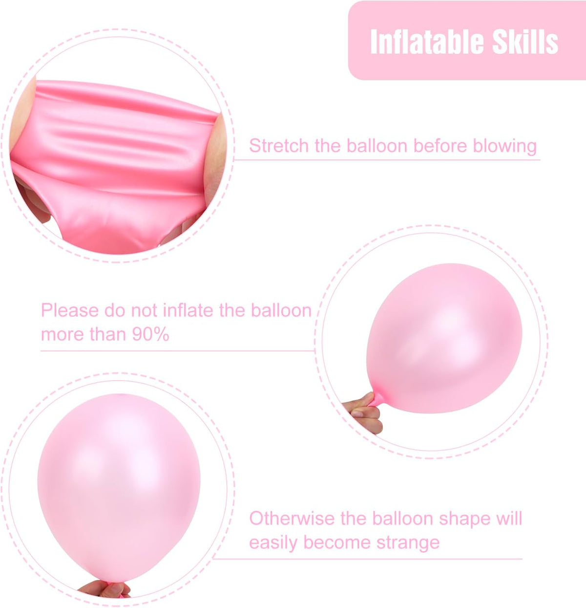 RUBFAC Gold Balloons Different Sizes Chrome Gold Balloon Arch Kit - Pearl Pink - image 3