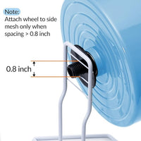 9.5" Silent Hamster Wheel, Non-Slip Track, Exercise, Release Stress, Relieve Anxiety, Adjustable Height Stand, for Syrian Dwarf Hamster, Gerbil, Mice, Other Small Medium Sized Pets, Blue