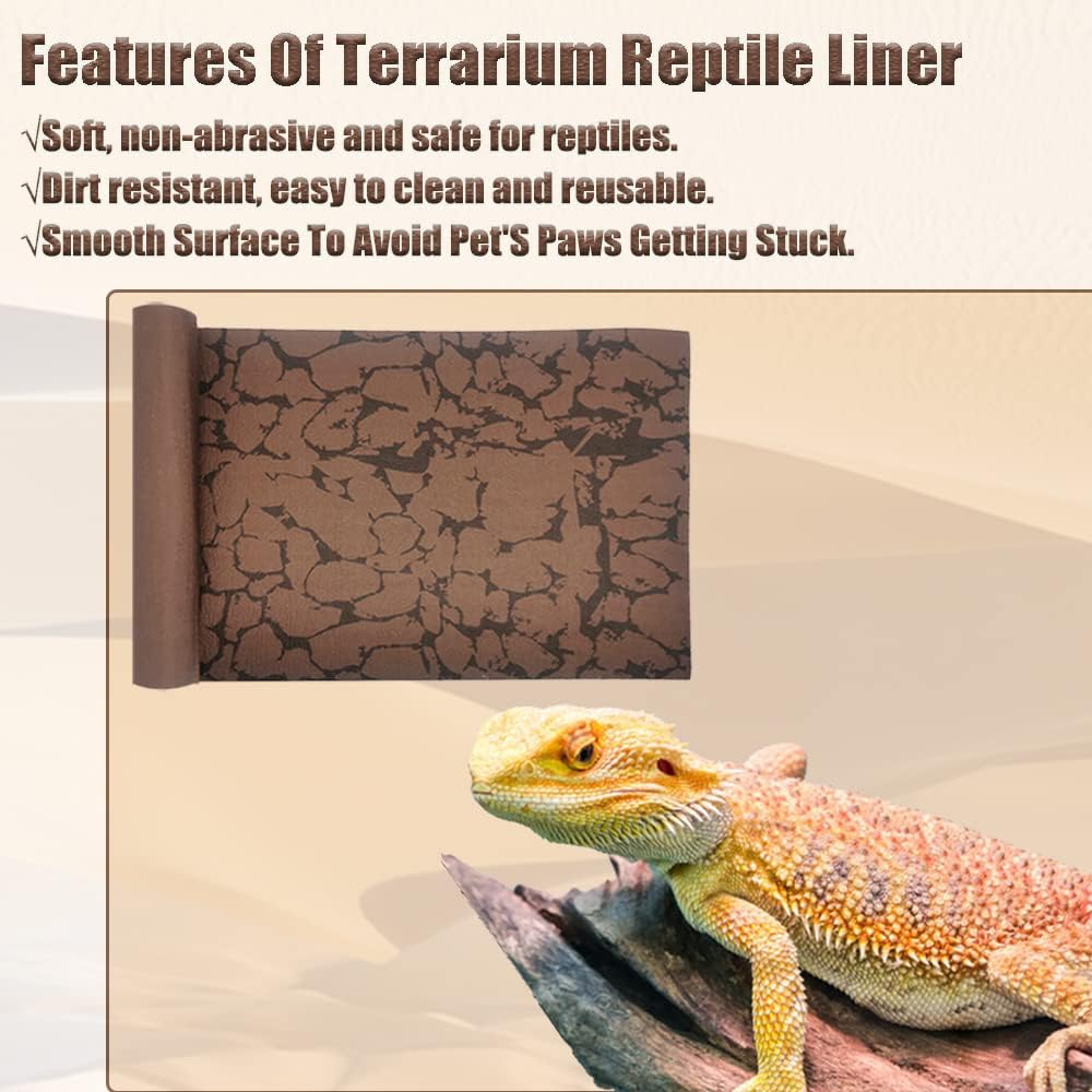 2 PCS Reptile Carpet Sand Mat Pet Terrarium Liner Lizard Bedding Mat - L:19.7"x39.3"(2Pcs) - image 4
