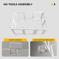 Clear Acrylic Plastic Dog Playpen - Clear Dog Play Pen - Easy Assemble Acrylic Dog Playpen - Puppy Playpen, Cat Playpen, Small Animal Playpen, Dog Play Pen Indoors (White, 23.6“ H, 8PCS)