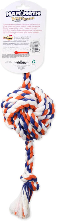 Mammoth Pet Products Flossy Chews Color Monkey Fist Ball with Rope - Large 18" / 1 - image 3