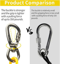 Dog tie Out Cable, 10/20/25/30/50/70/100 feet, Suitable for Dogs up to 350 pounds, Dog Cable with Swivel Buckle, Lightweight, Non-Winding, for Outdoor Camping, Yard Dog Cable (Yellow, 100FT)