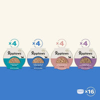 Applaws Natural Wet Cat Food, Limited Ingredient, Grain-Free, Protein with No Artificial Additives, Variety Fish Selection in Broth (16 x 2.12 oz Easy-Open Cups)