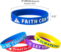 Bible Verse Bracelets – 80 Pcs Bulk Jesus Silicone Wristbands – Fun for Kids & Family - Bright Color - image 4