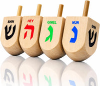 Let's Play Dreidel The Hanukkah Game 2 Extra Large Wood Dreidels - 48-Pack XL Dreidels - image 2