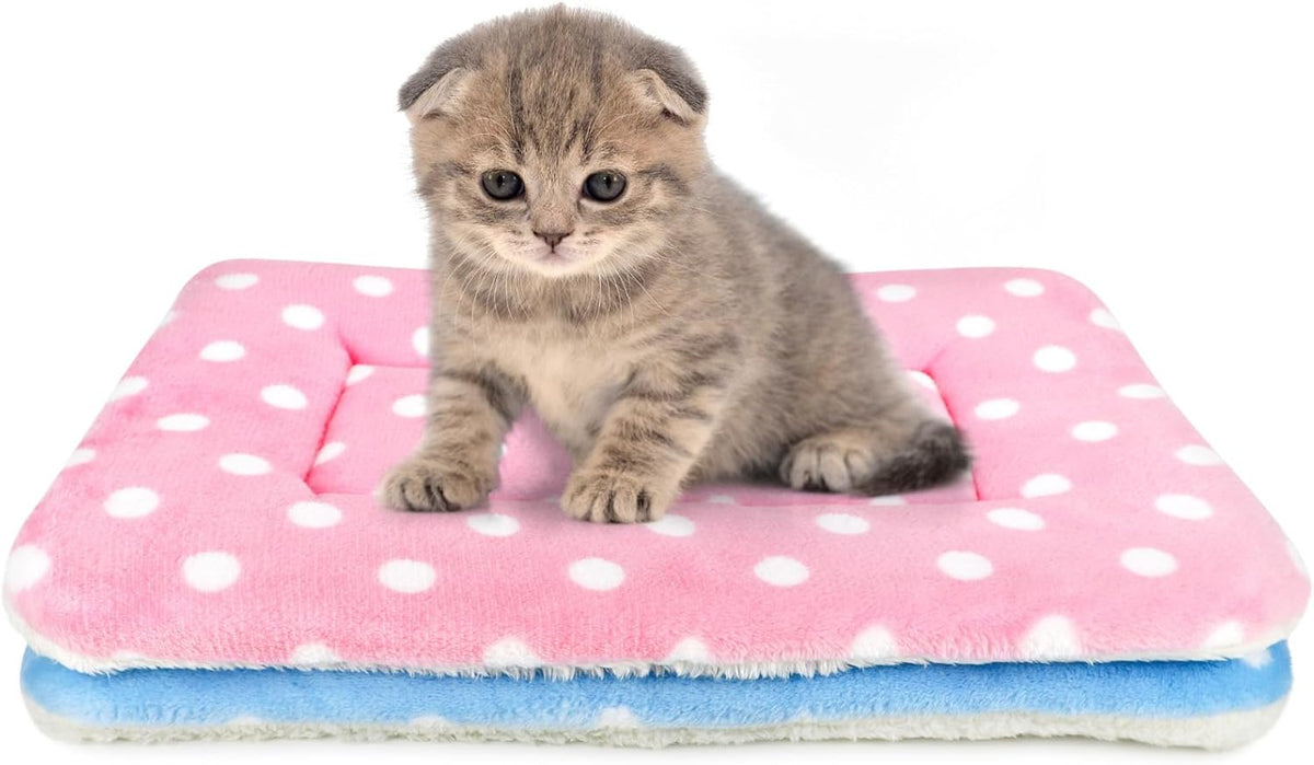 2 Pack Cat Blanket for Indoor Cats - Polka Dots / 13X10 in