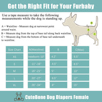 CuteBone Female Dog Diapers with Skirts 3 Pack Reusable Puppy Dresses - Cherry&rainbow&dessert skirts / S - image 3