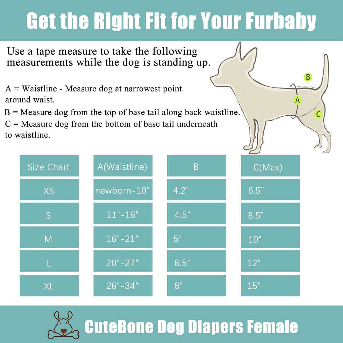 CuteBone Female Dog Diapers with Skirts 3 Pack Reusable Puppy Dresses - Cherry&rainbow&dessert skirts / S - image 3