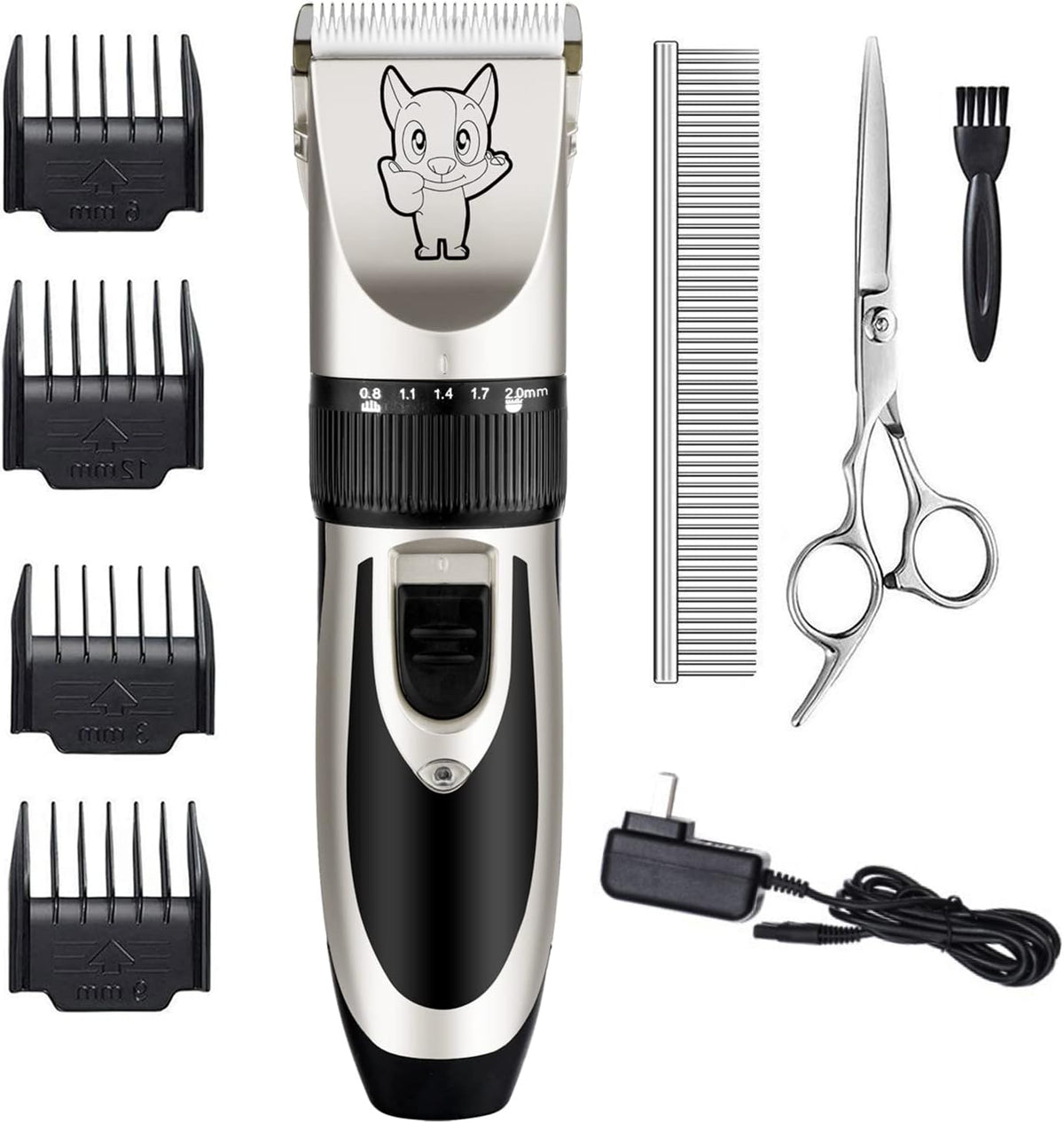 Highdas Dog Clippers for Grooming Low Noise - Silver