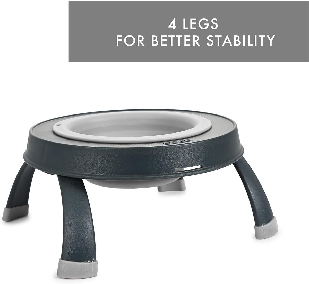 Dexas Pets Elevated Pet Feeder, 4 Cup Capacity - Small/1.5 Cup Capacity / Light Gray - image 3