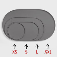 DogBuddy Dog Food Mat, Waterproof Dog Bowl Mat - 24"L x 14"W / Gray - image 2