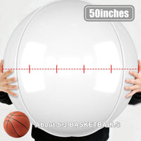 12PCS Iridescent Round Foil Balloons 22" 15" 10" Large Holographic - 50inch White - image 2