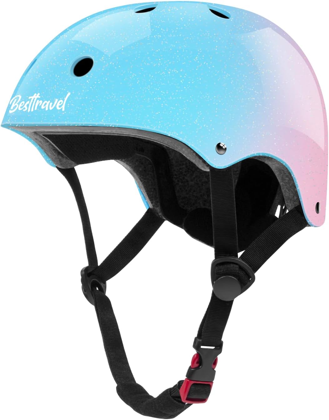 Besttravel Kids Helmet, Toddler Adjustable Kids Ages 3-8 Years Old Boys Girls Multi-Sports Safety - Pastel Blue